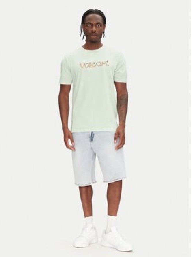 Volcom T-Shirt Crazybal A3512554 Zielony Classic Fit
