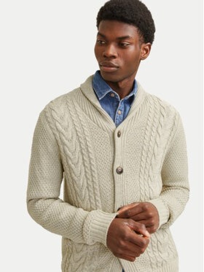 Jack & Jones Kardigan Craig 12258484 Écru Regular Fit