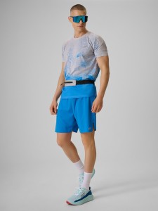 4F Spodenki do biegania szybkoschnące męskie - niebieskie L