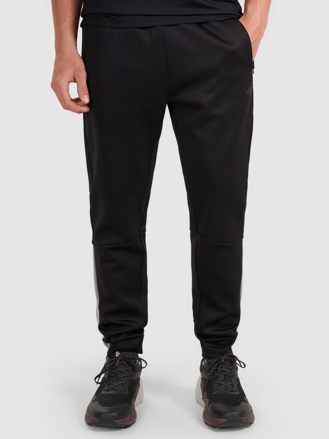 4F Spodnie treningowe szybkoschnące męskie - czarne XL