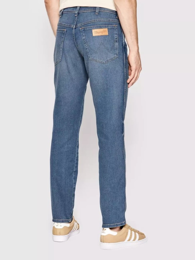 WRANGLER TEXAS MĘSKIE SPODNIE JEANSOWE TAPER GREEN TWIST W12TXP409 112145808