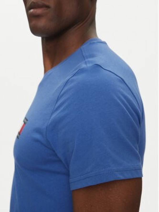 Tommy Jeans T-Shirt Essential DM0DM20740 Niebieski Slim Fit