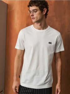 Koszulka z haftem - kremowy