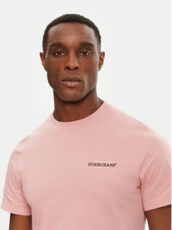 Guess Jeans T-Shirt M4YI55 K8HM0 Różowy Regular Fit