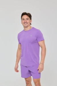 Męska koszulka Elite Gym w kolorze fioletowym