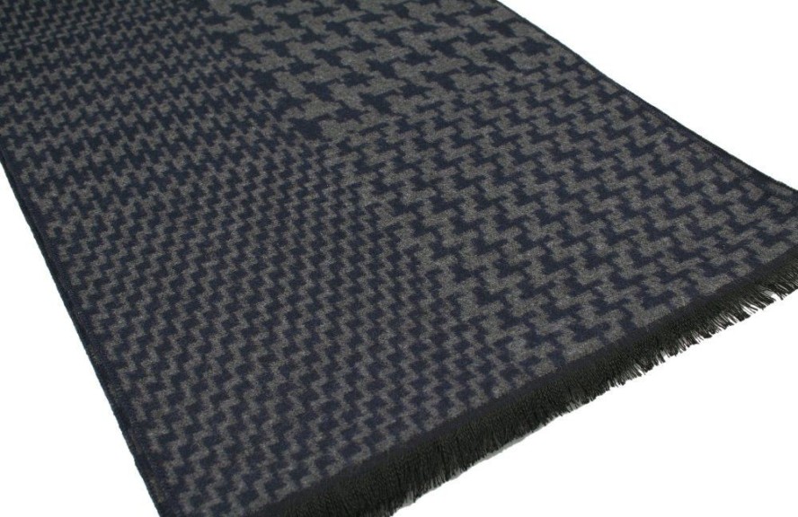 Męski Szalik Alties - Granat z Popielem