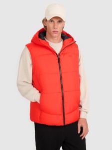 4F Bezrękawnik puchowy z wypełnieniem syntetycznym męski - czerwony XL