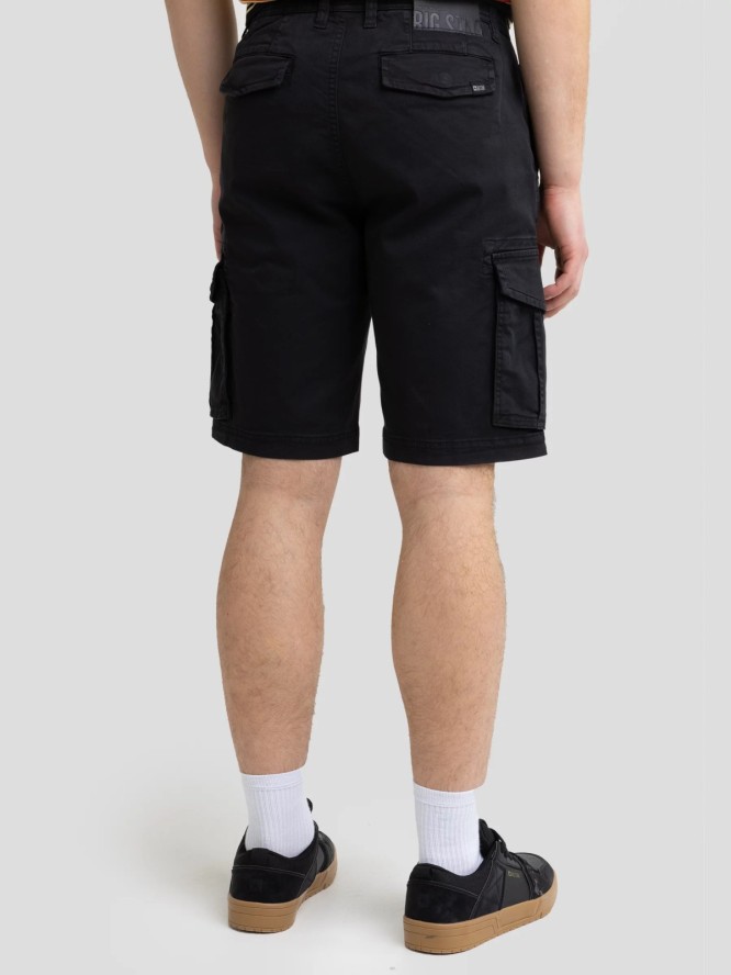 Szorty męskie z kieszeniami cargo czarne Morrise 906