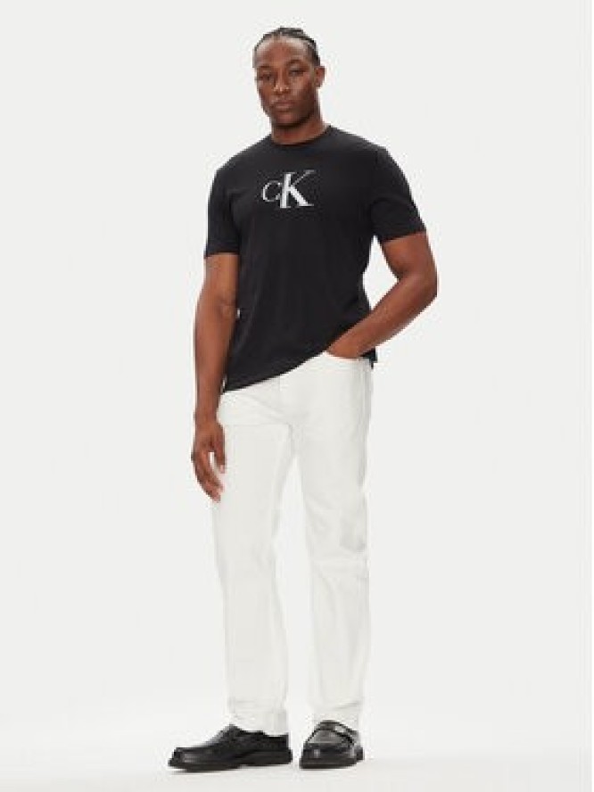 Calvin Klein Jeans T-Shirt Center Monogram LV04RC857G Czarny Regular Fit
