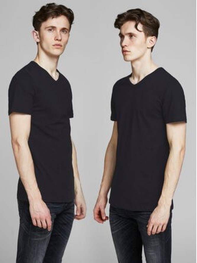 Jack & Jones Komplet 2 t-shirtów Basic 12133914 Czarny Slim Fit