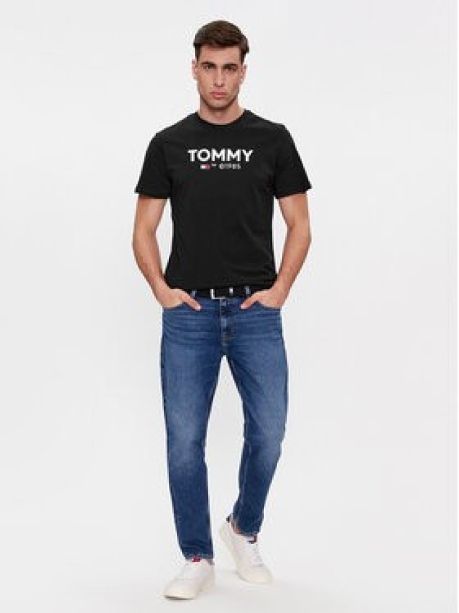 Tommy Jeans T-Shirt Essential DM0DM18264 Czarny Slim Fit