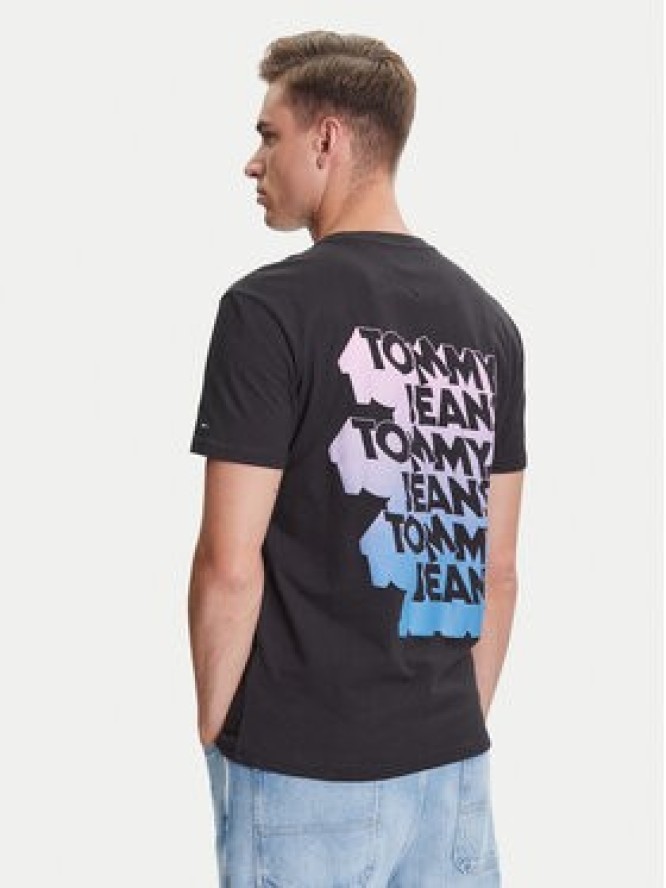 Tommy Jeans T-Shirt Stack Backprint DM0DM21589 Czarny Regular Fit