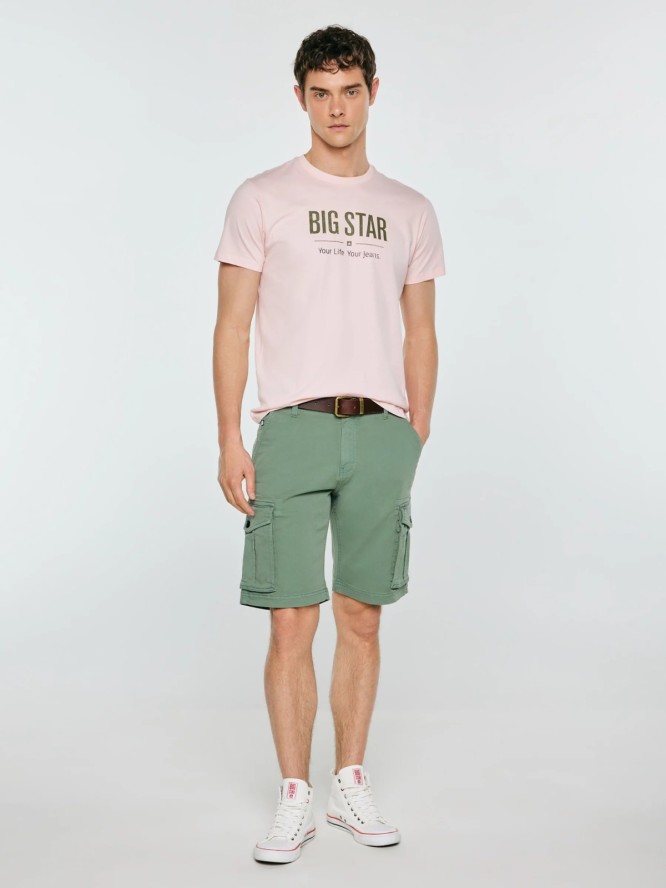 szorty męskie z kieszeniami cargo khaki morrise 303