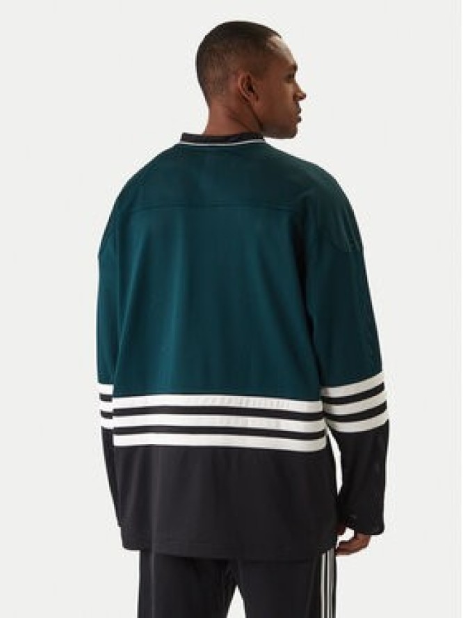 adidas Longsleeve JV8467 Zielony Loose Fit