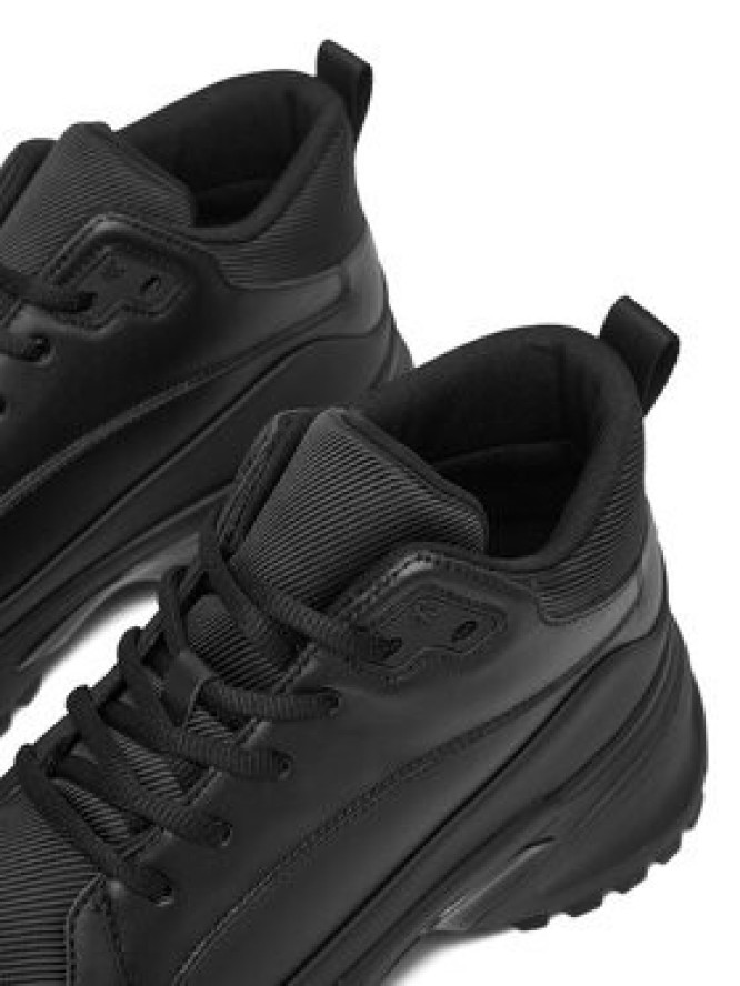 Calvin Klein Sneakersy Hike Runner Mid Laceup Tech Mix YM0YM01418 Czarny