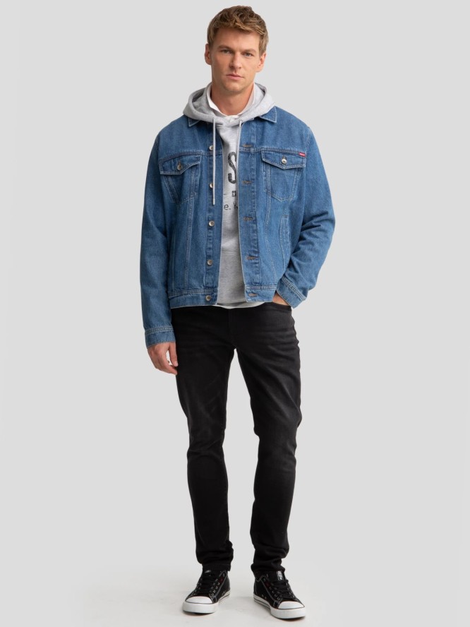 Kurtka męska jeansowa niebieska Carl 295