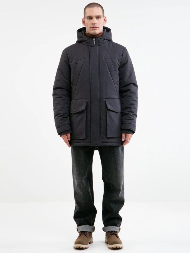 Kurtka męska parka szara Mefin 905