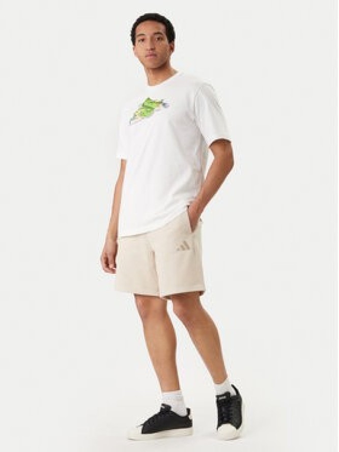 adidas Szorty sportowe ALL SZN KC3164 Beżowy Regular Fit