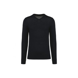 Sweter v-neck z merynosów Kariban Premium