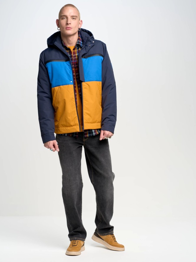 Kurtka męska z funkcją water resistant granatowa Hardes 403