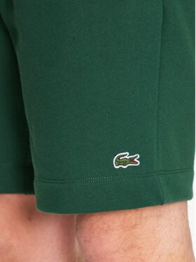 Lacoste Szorty sportowe GH9627 Zielony Regular Fit
