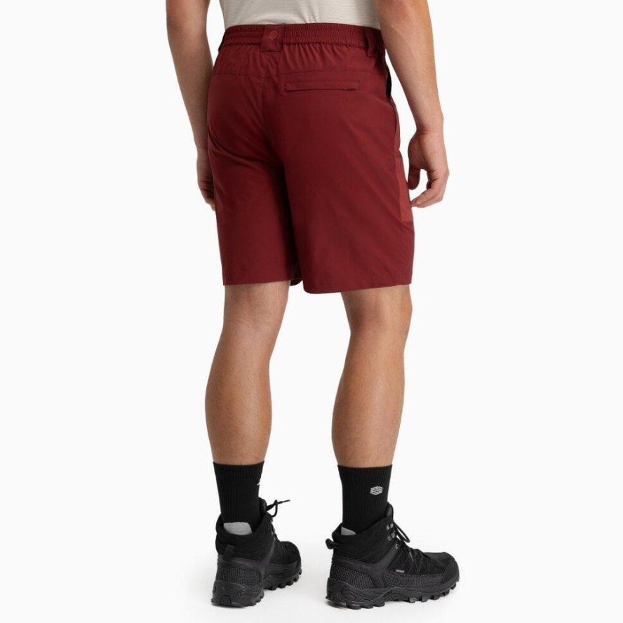 Męskie wodoodporne spodenki trekkingowe Siroko Range Maroon
