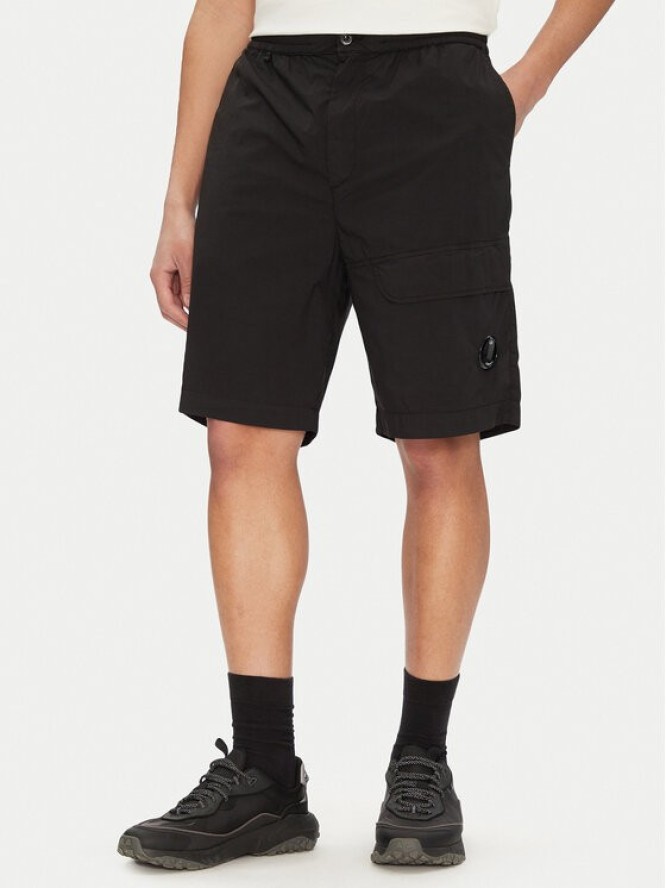 C.P. Company Szorty materiałowe 18CMBE172A006439G Czarny Relaxed Fit