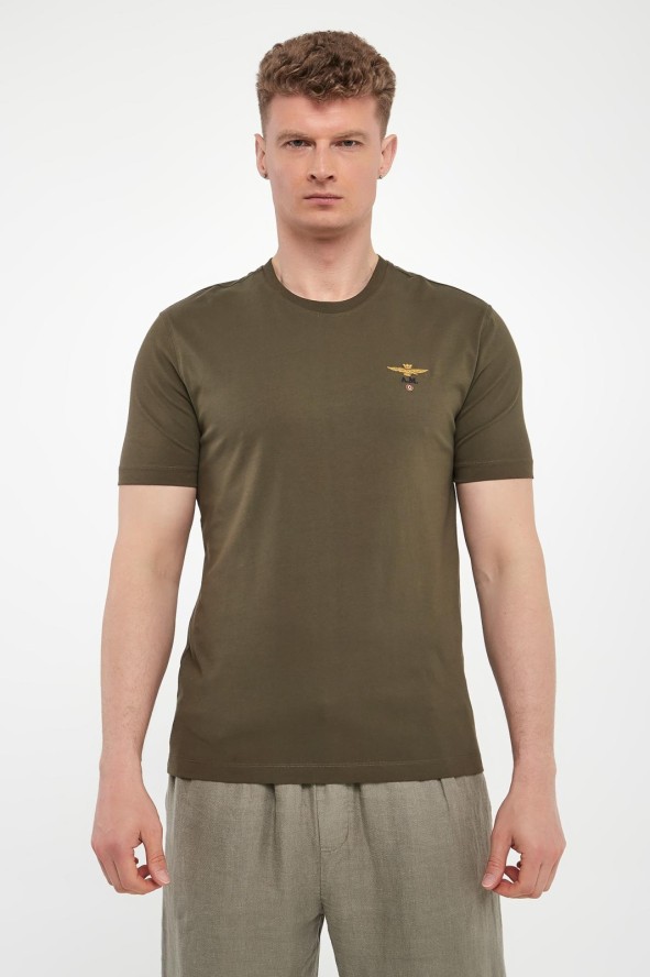 T-shirt męski z logo AERONAUTICA MILITARE