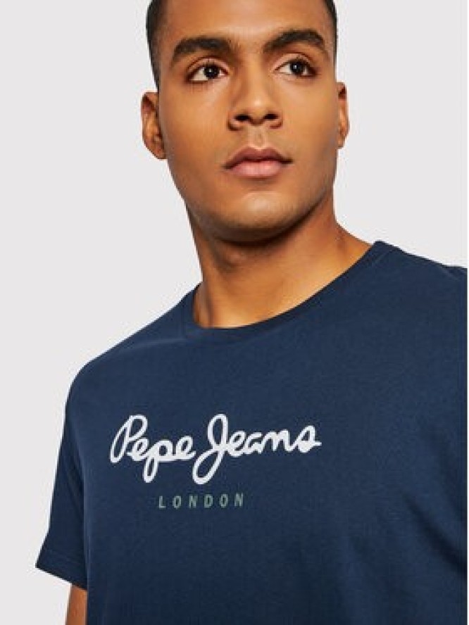 Pepe Jeans T-Shirt Eggo PM508208 Granatowy Regular Fit