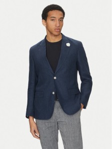 BOSS Marynarka C-Huge-Peak-252 50540516 Granatowy Slim Fit