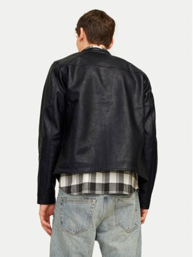 Jack & Jones Kurtka z imitacji skóry Dylan 12261195 Czarny Slim Fit