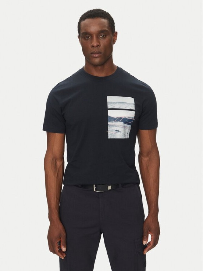 BOSS T-Shirt 50539194 Granatowy Regular Fit