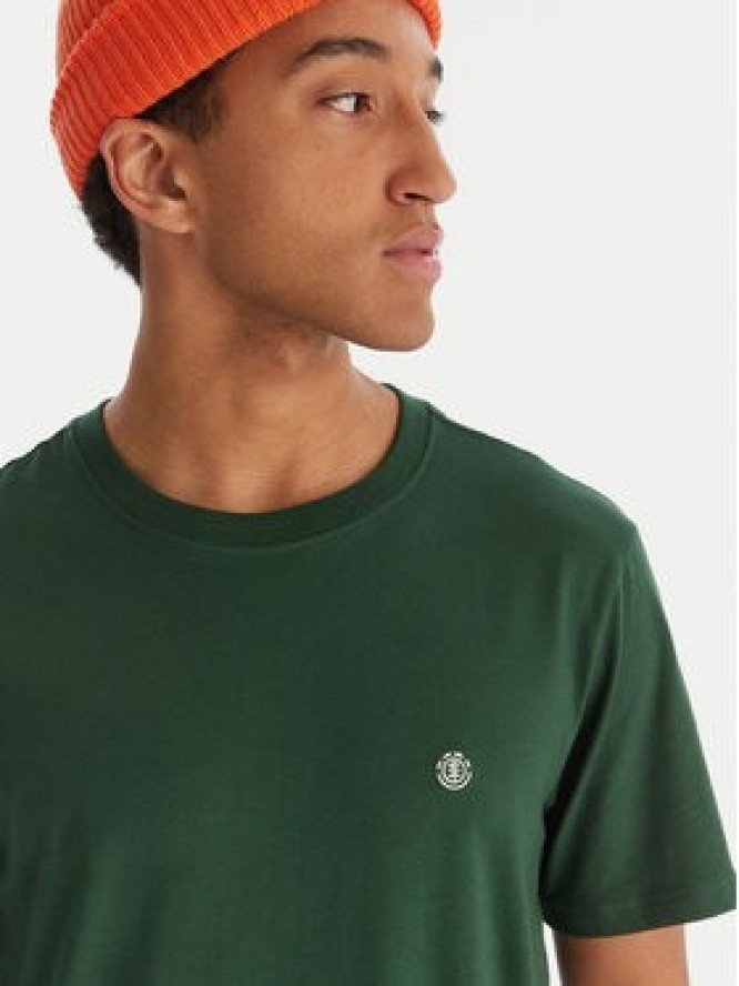 Element T-Shirt Icon Embroidery ELYKT00168 Zielony Regular Fit