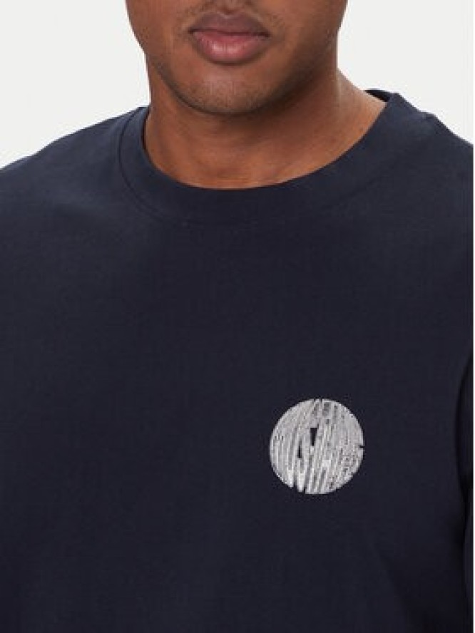 Mustang T-Shirt Akron 1016869 Granatowy Relaxed Fit