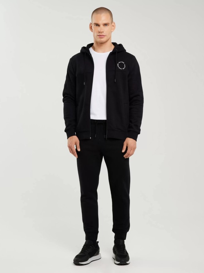 Bluza męska z kapturem czarna Ajron 906/ Kersyn 906