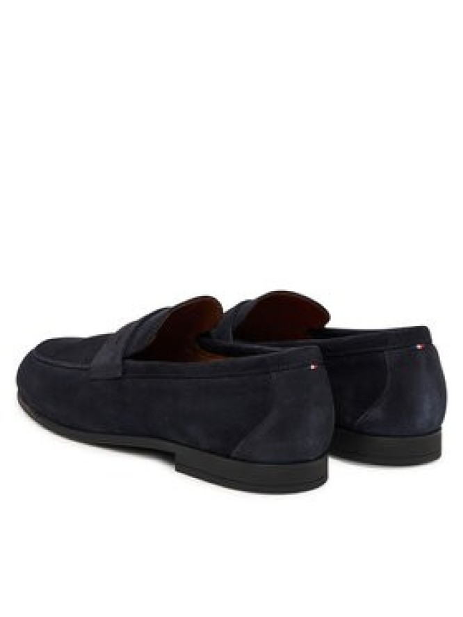 Tommy Hilfiger Loafersy Flexible Slim Suede Loafer FM0FM05745 Niebieski