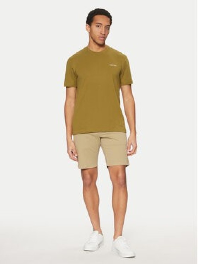 Calvin Klein Szorty materiałowe Modern Twill K10K114063 Beżowy Slim Fit