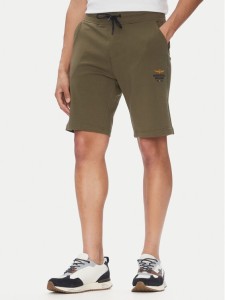 Aeronautica Militare Szorty sportowe 251BF017F459 Khaki Regular Fit