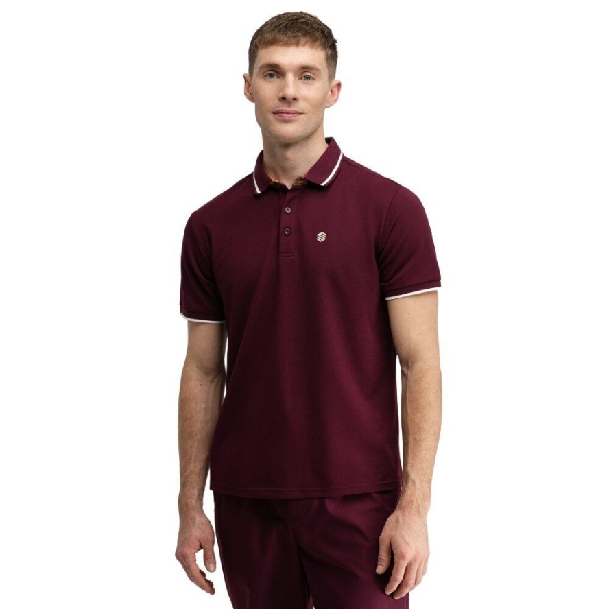 Męska golfowa koszulka polo pique Siroko Pinehurst Cherry