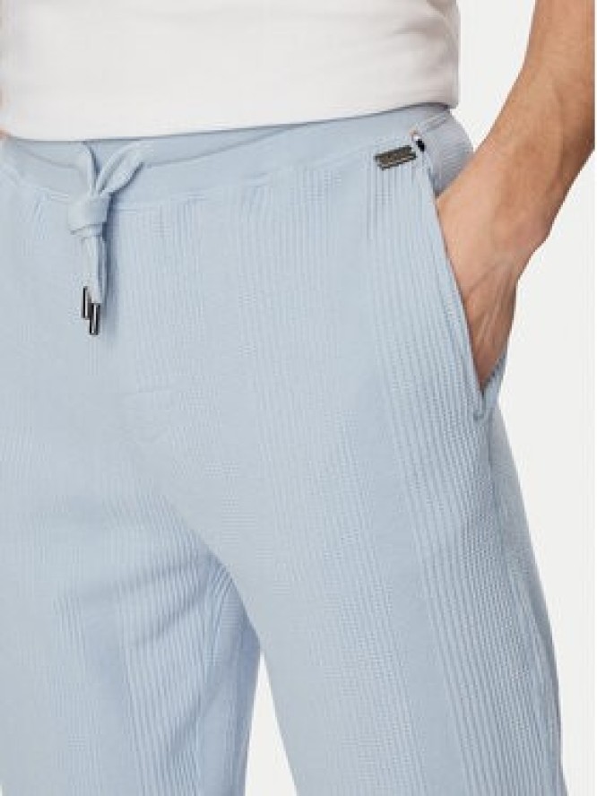 BOSS Spodnie dresowe Structure 50540577 Niebieski jasny Regular Fit