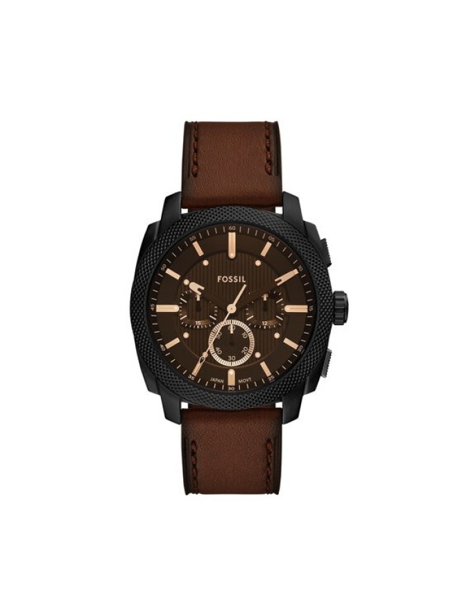 Fossil Zegarek Machine Chronograph FS6101 Brązowy