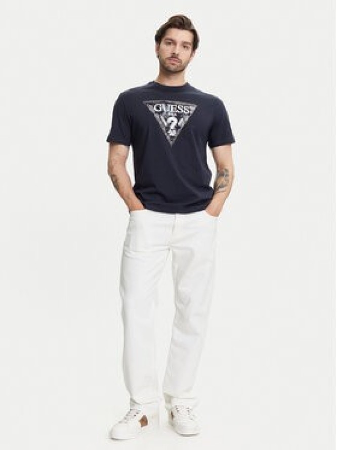 Guess T-Shirt M5YI15 I3Z14 Granatowy Regular Fit