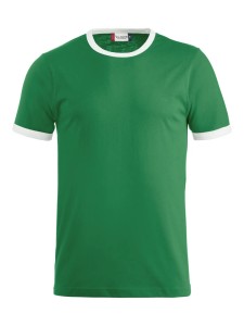 clique T-shirt Nome unisex z bawełny czesanej — kontrastowy kołnierz i mankiety