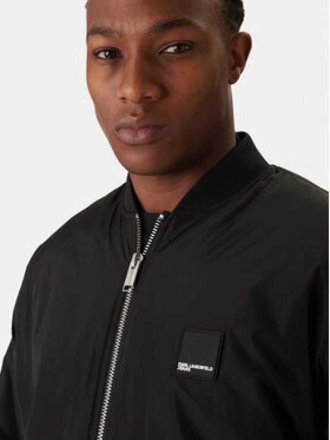 Karl Lagerfeld Jeans Kurtka bomber B1M15015 Czarny Regular Fit