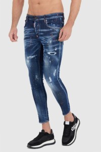 DSQUARED2 Granatowe męskie jeansy super twinkie jeans, Rozmiar 46