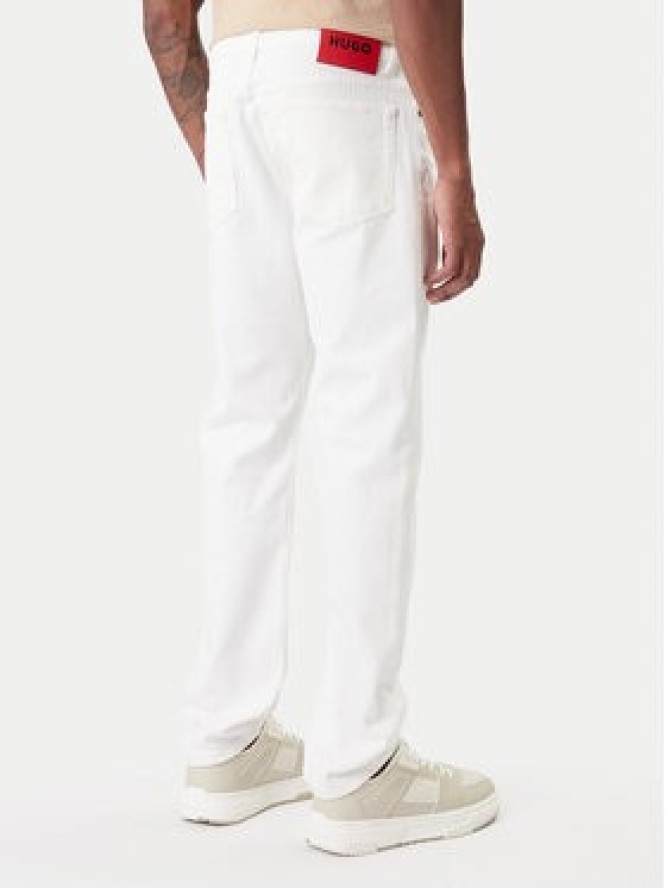 HUGO Jeansy 50556632 Biały Regular Fit