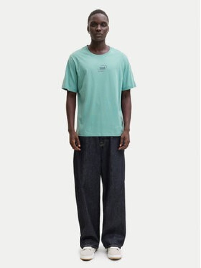 Jack & Jones T-Shirt Corp Graphic 12268415 Turkusowy Regular Fit