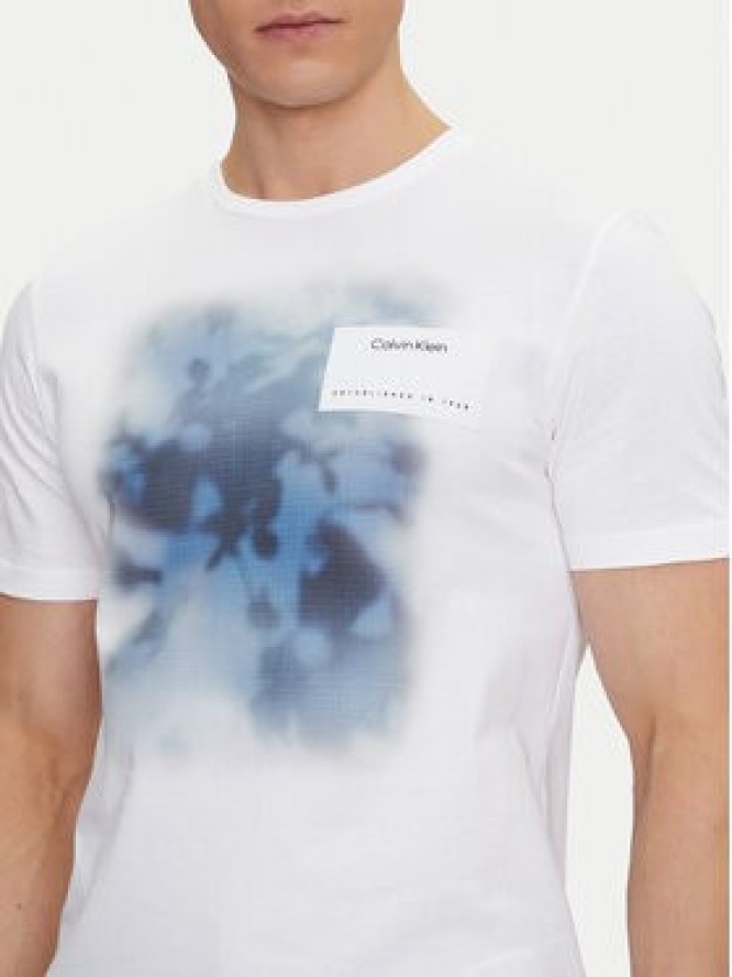 Calvin Klein T-Shirt Photo Print K10K114157 Biały Regular Fit