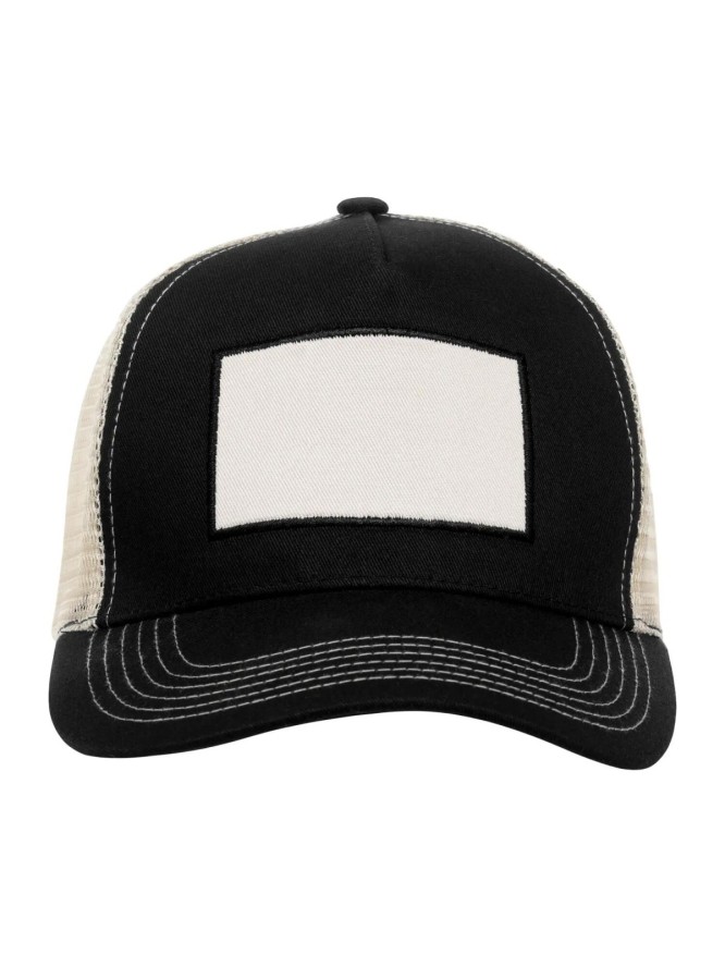 clique Trucker Patch Cap z bawełnianego twillu i siatki – Black