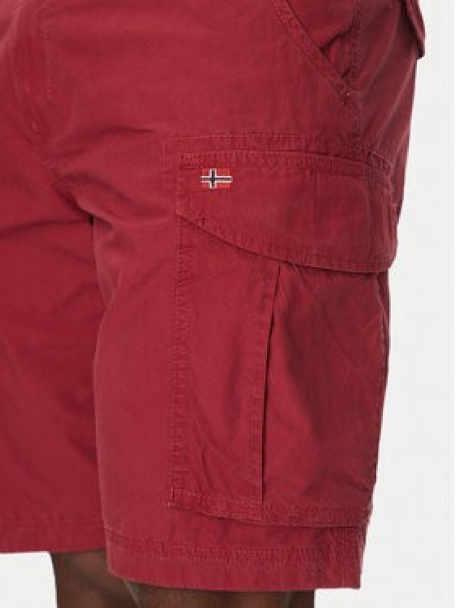 Napapijri Szorty materiałowe Noto 2.0 NP0A4HOQ Czerwony Regular Fit